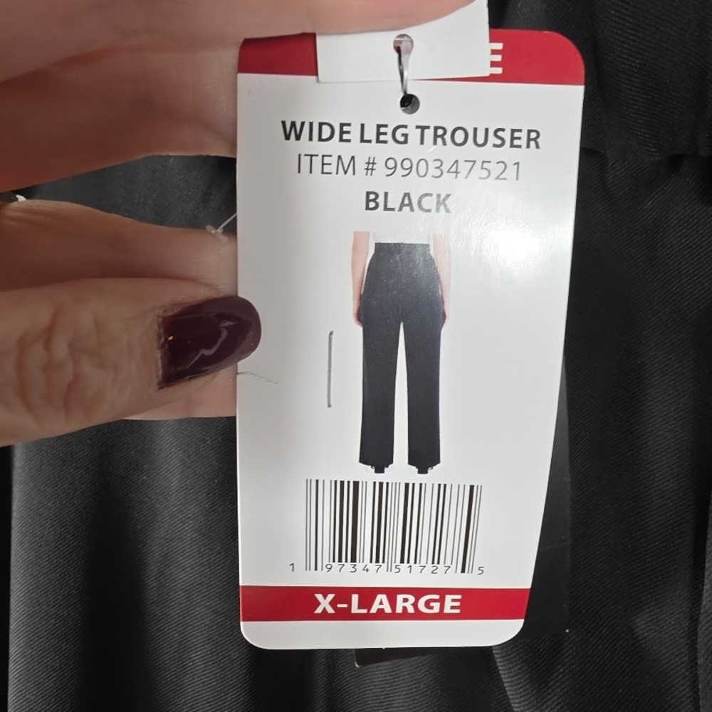 French Connection Black Wide Leg Trousers Pants Women's XL Pleated High Waist